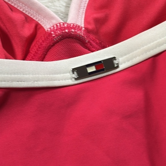 Tommy Hilfiger Swimsuit One Piece Watermelon Pink Colorblock size 8 NEW - Picture 7 of 16